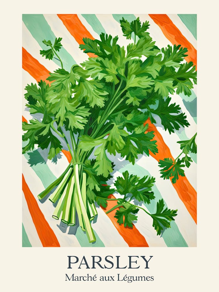 Marche Aux Legumes Petersilie Sommer Illustration 8