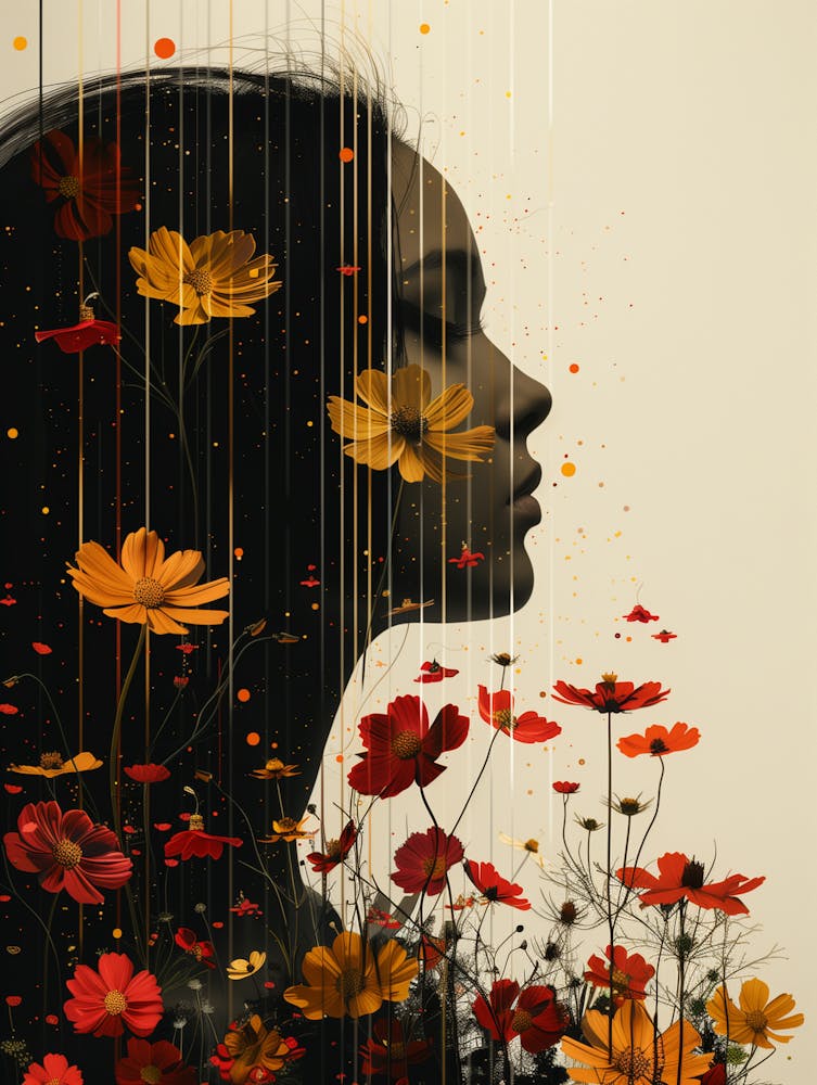 Fleurs Sous La Pluie