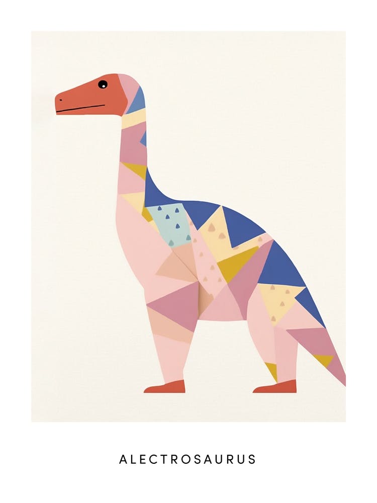 Nursery Dinosaur Art Alectrosaurus 3 Poster