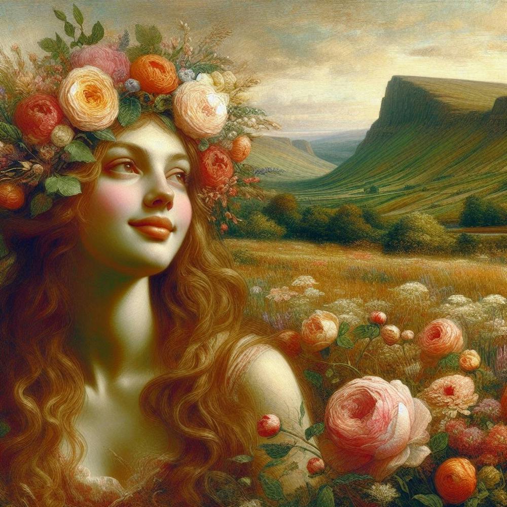 Girl With Flowers 1