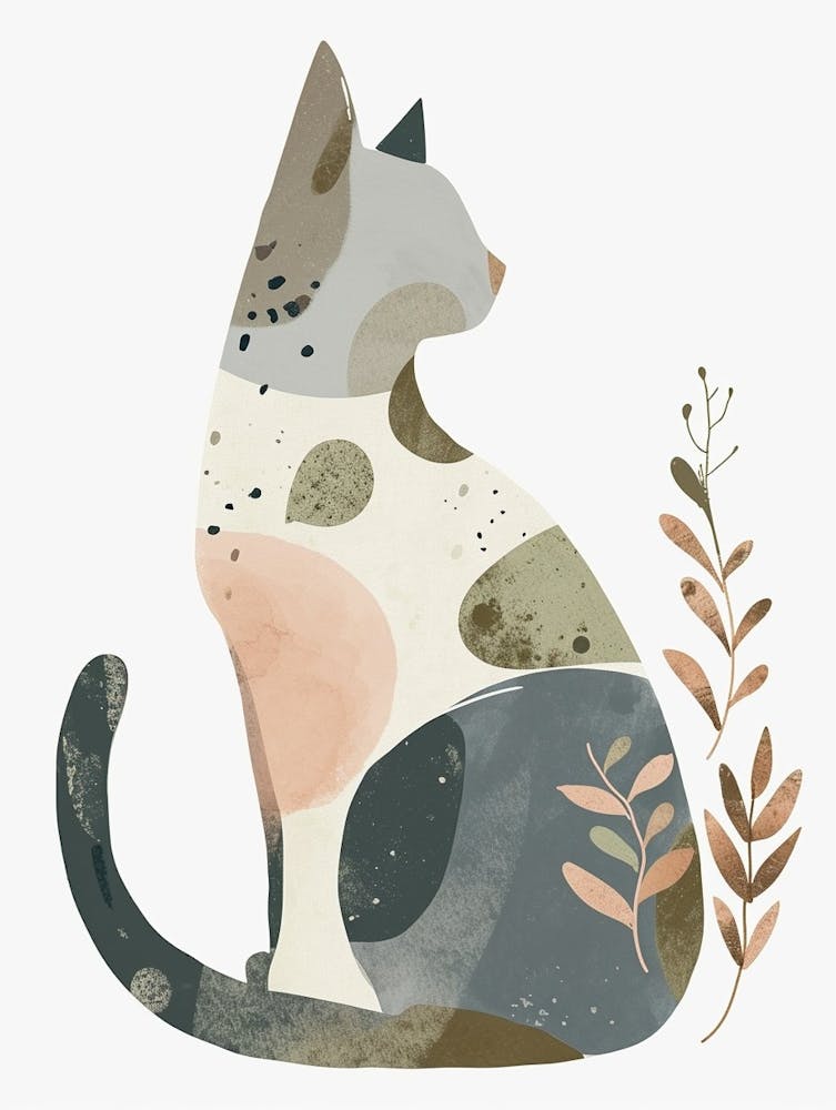 Thai Cat Clipart Illustration 2