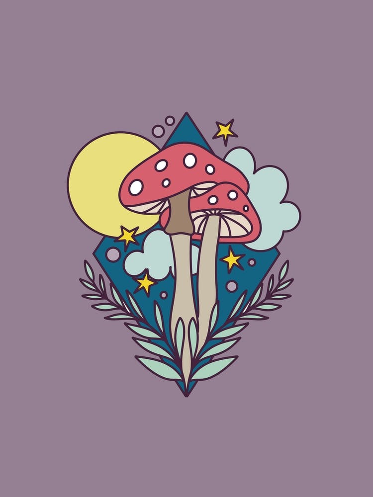 Champignon Dans le Ciel | Aubergine