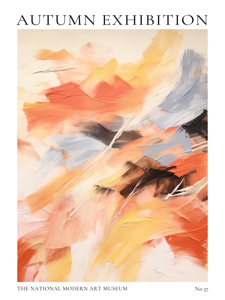 Autumn Exhibition Modern Abstract Poster 37