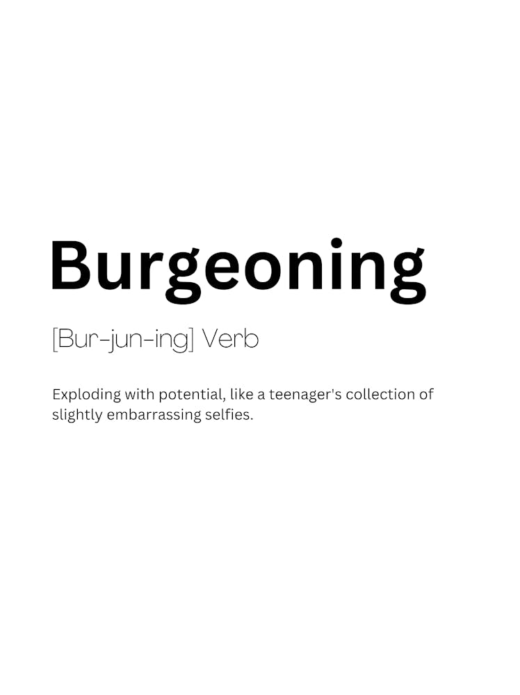 Burgeoning Definition Bedeutung