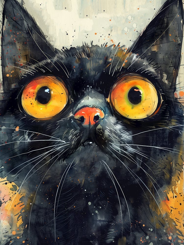 Cat With Yellow Eyes