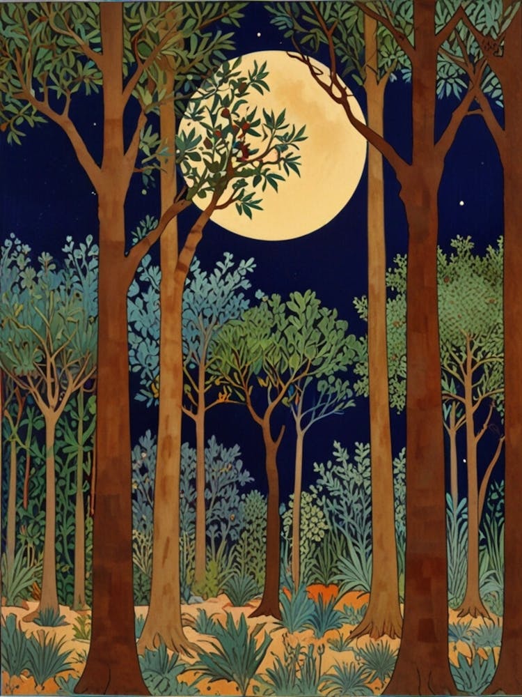 William Morris Moonlight In The Forest 65
