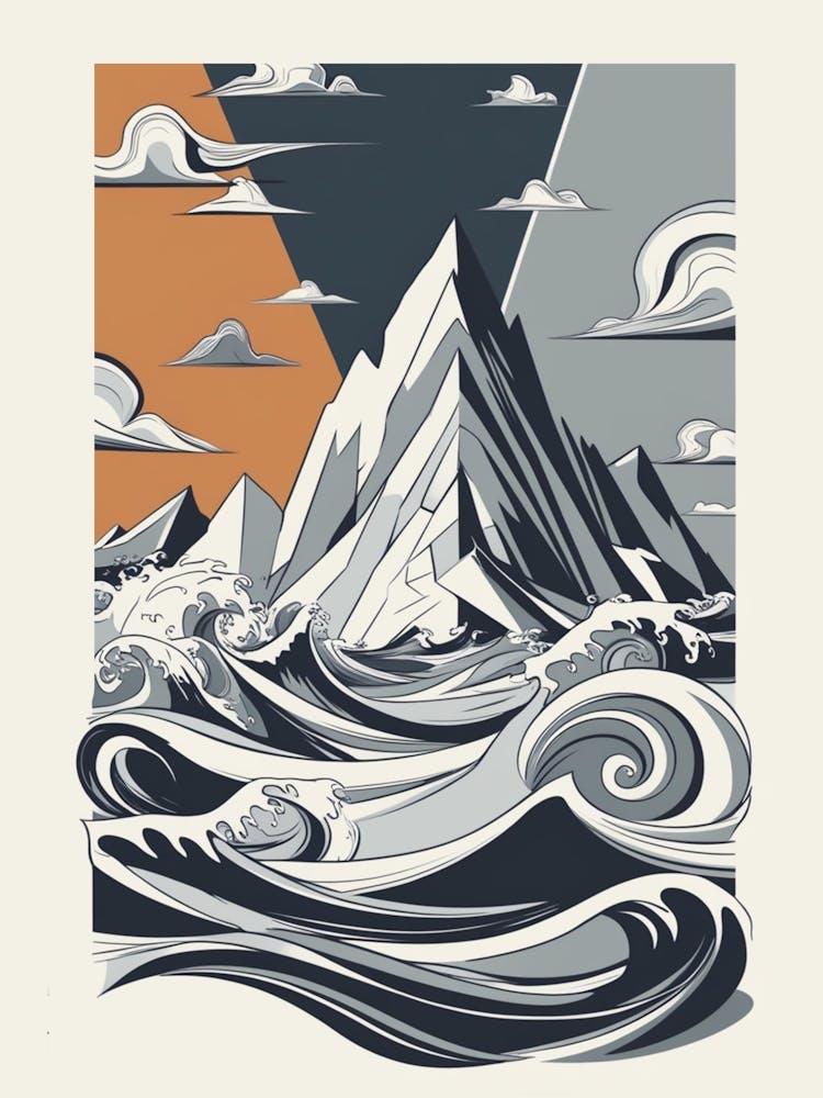 Waves And Mountains