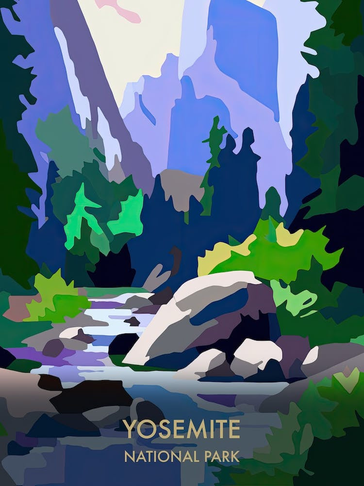 Yosemite National Park Travel Poster Matisse Style 6