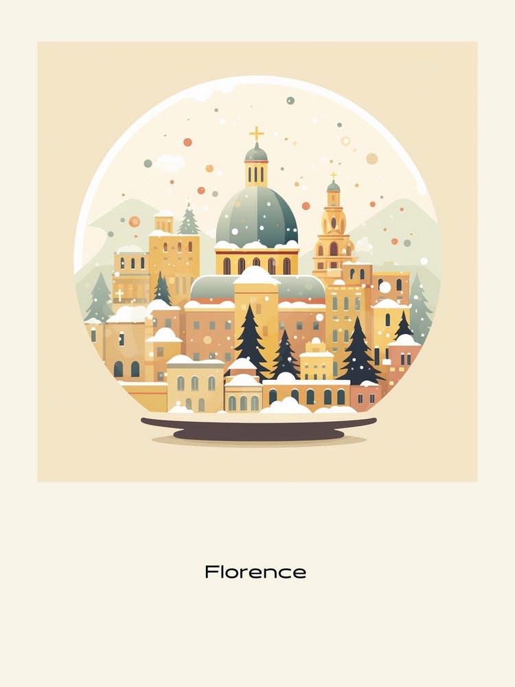 Florence Italy 3 Snowglobe Poster