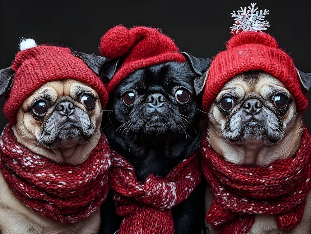Christmas Pugs 1