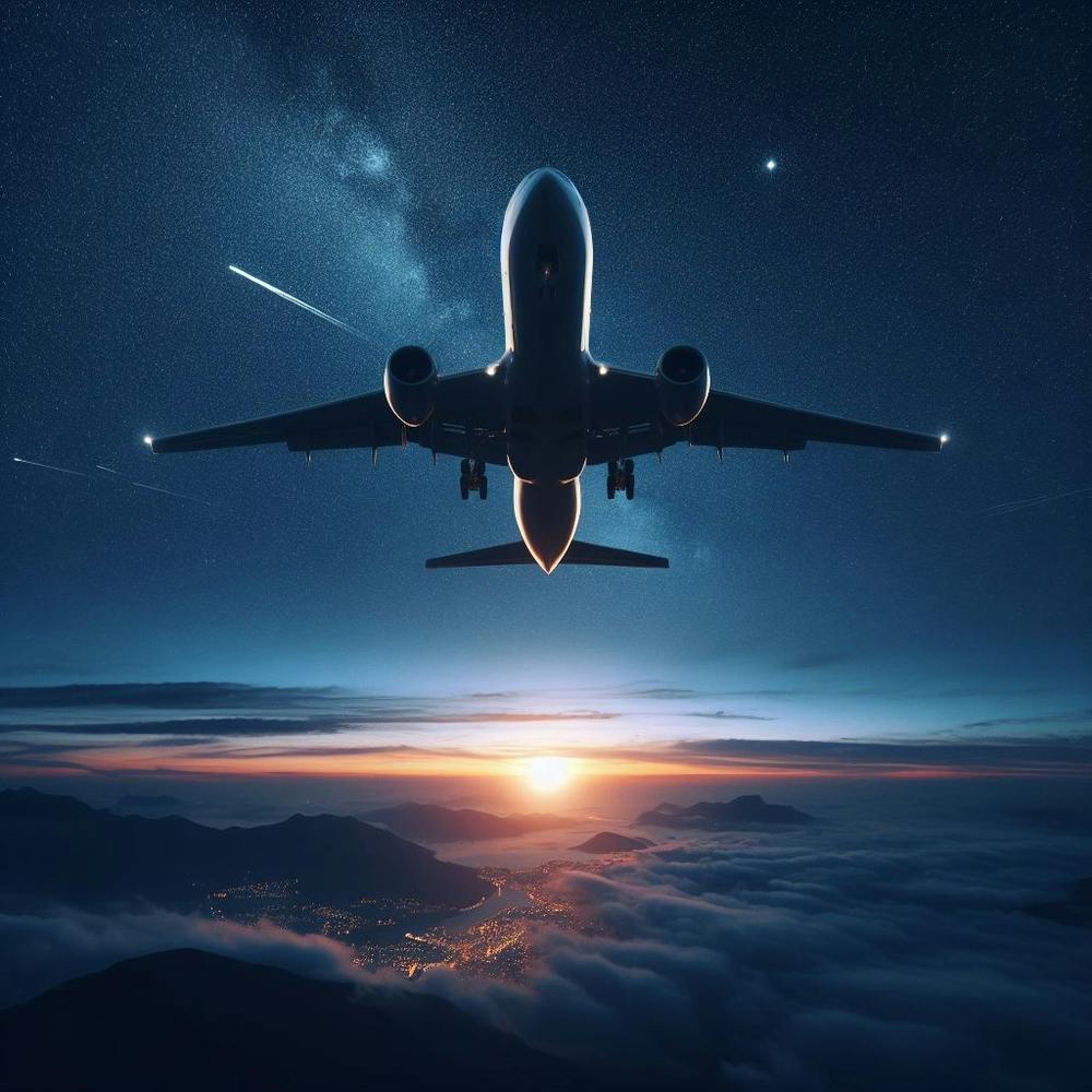 Airplane Flying In The Sky
