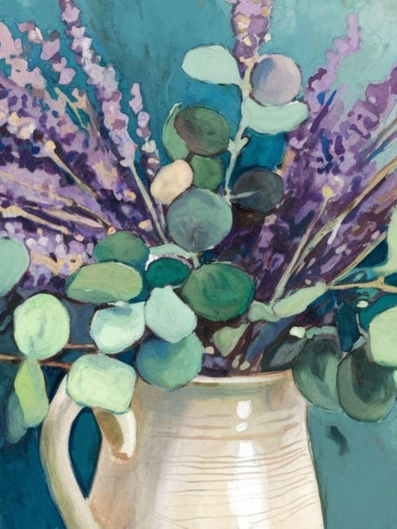 Serene Lavender Vase - Floral