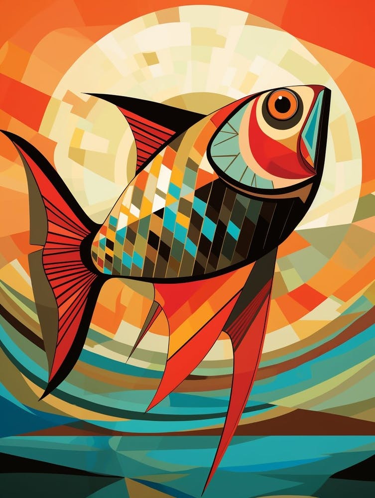 Fish Abstract Pop Art 2