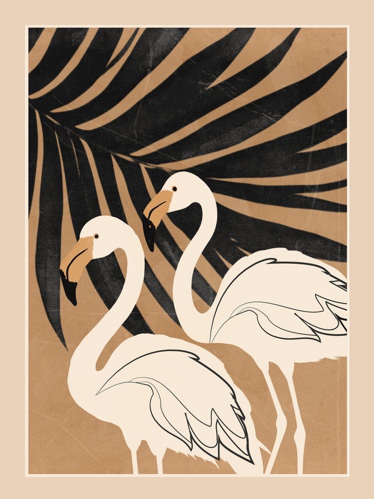 Two Abstract Flamingos 2