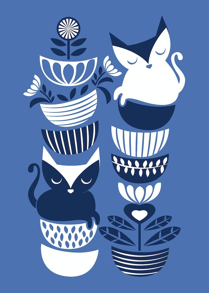 Swedish folk cats // cats and mugs sweet Scandinavian 