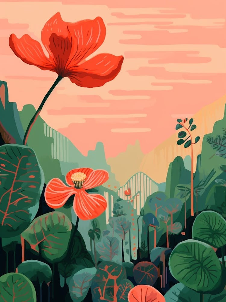 Boho Wildflower Painting Mayapple 2