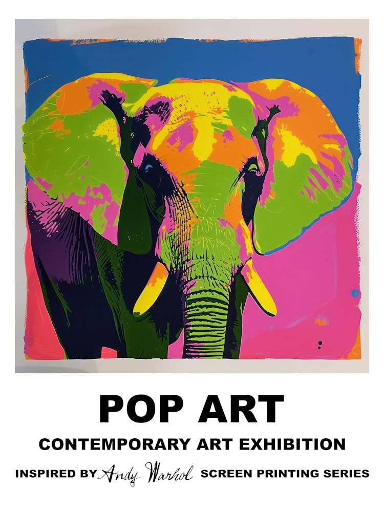 Affiche Éléphant Pop Art 4