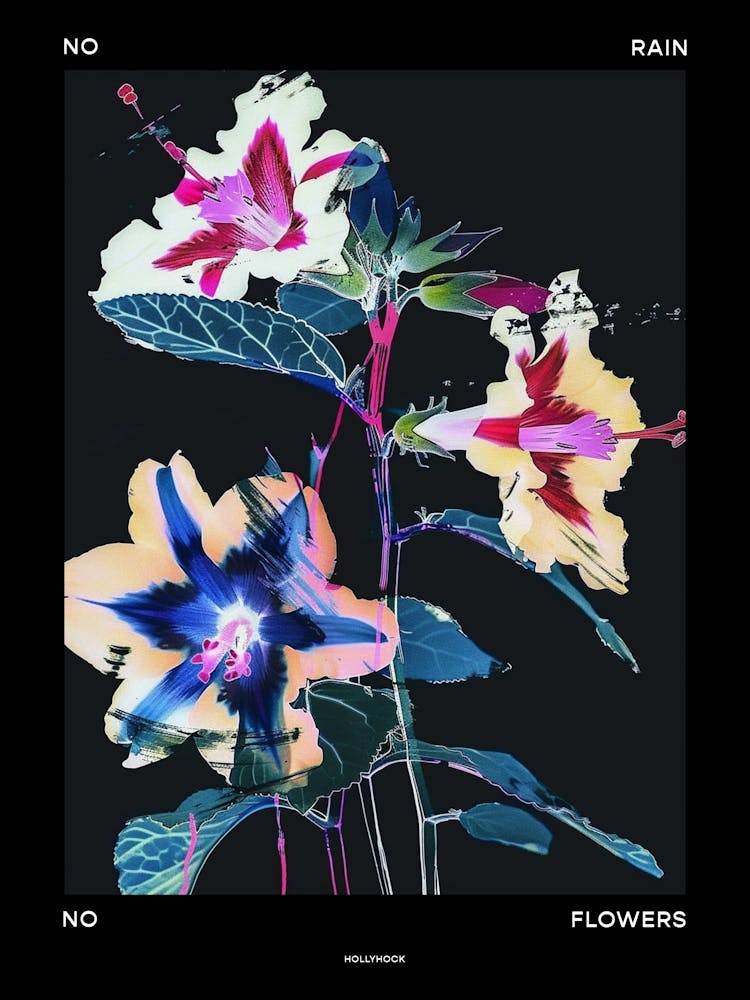 Kein Regen, keine Blumen Poster Stockrose 3