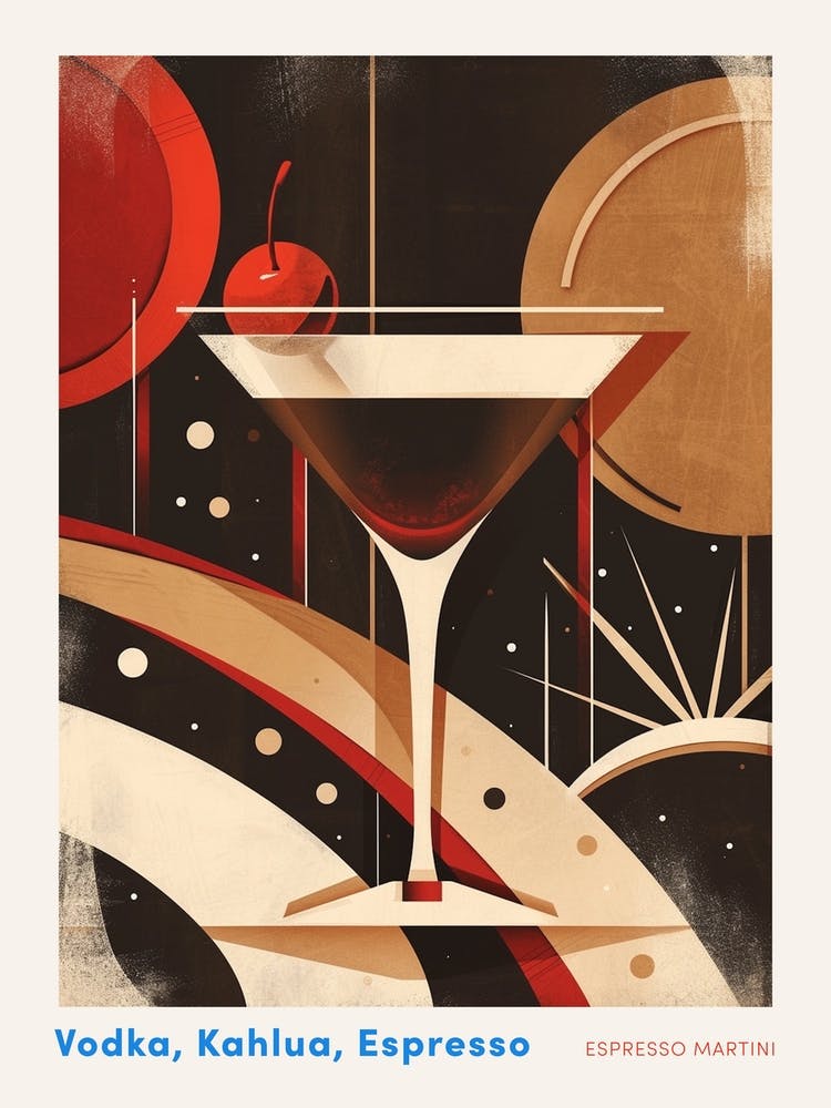 Art Deco Espresso Martini 3 Poster