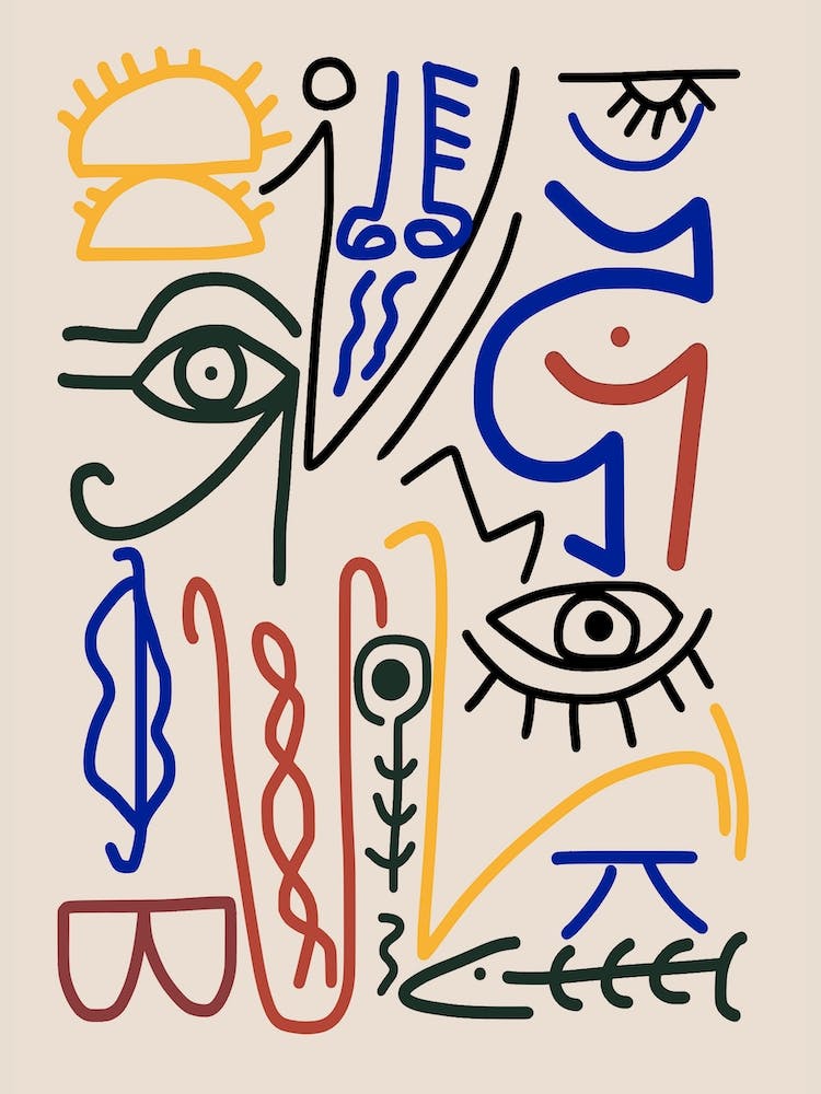 Art Linéaire Symbole Bizarre