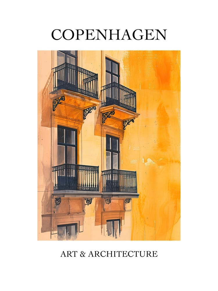 Copenhagen Travel And Architecture Poster 3