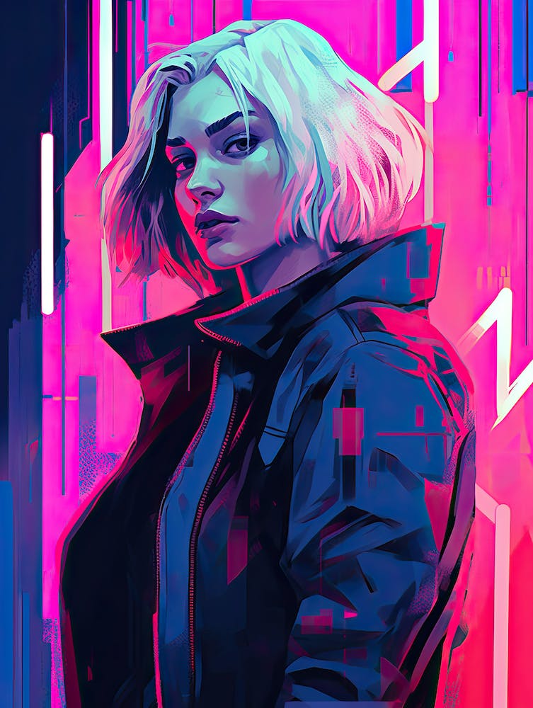 Woman, Cyberpunk Art