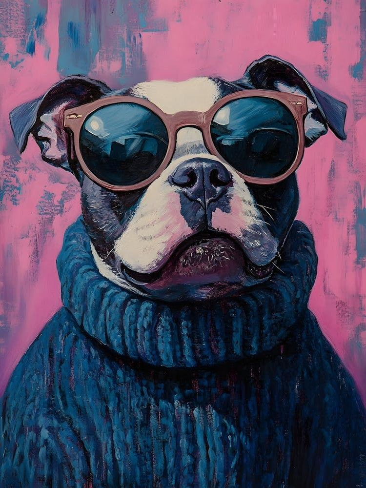 Pitbull Wearing Sweater 4