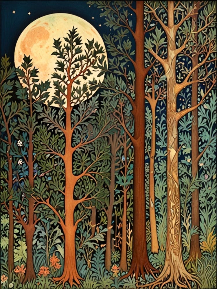 William Morris Full Moon In The Forest 24