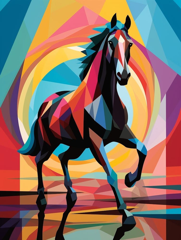 Horse Abstract Pop Art 2