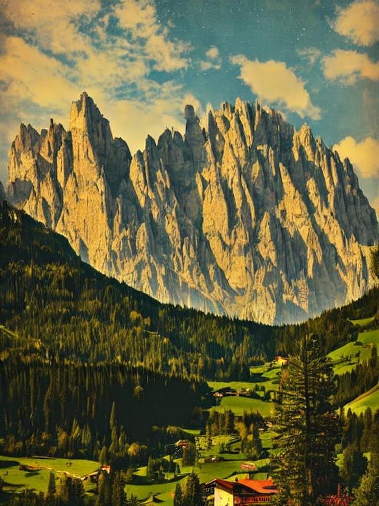 Dolomiti Bellunesi National Park 2 Italy Vintage Poster
