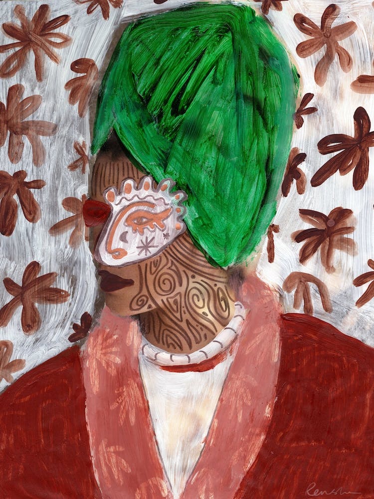 Aladdin Terracotta & Green