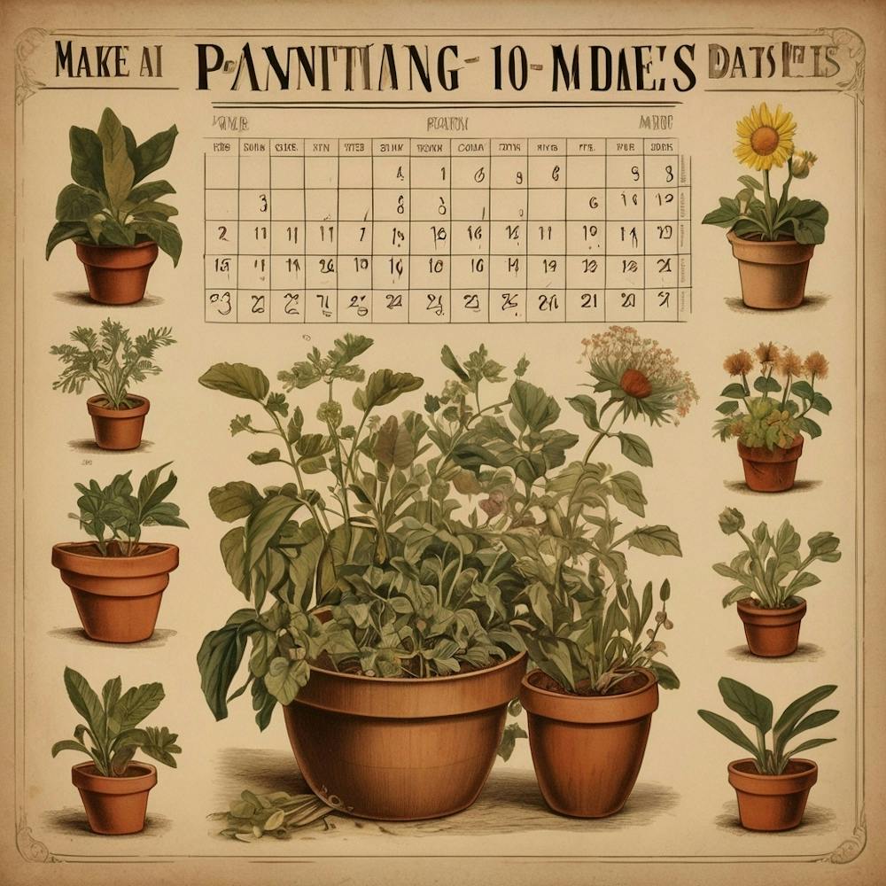 Default Vintage Make A Calendar Of Planting Dates Aesthetic 0
