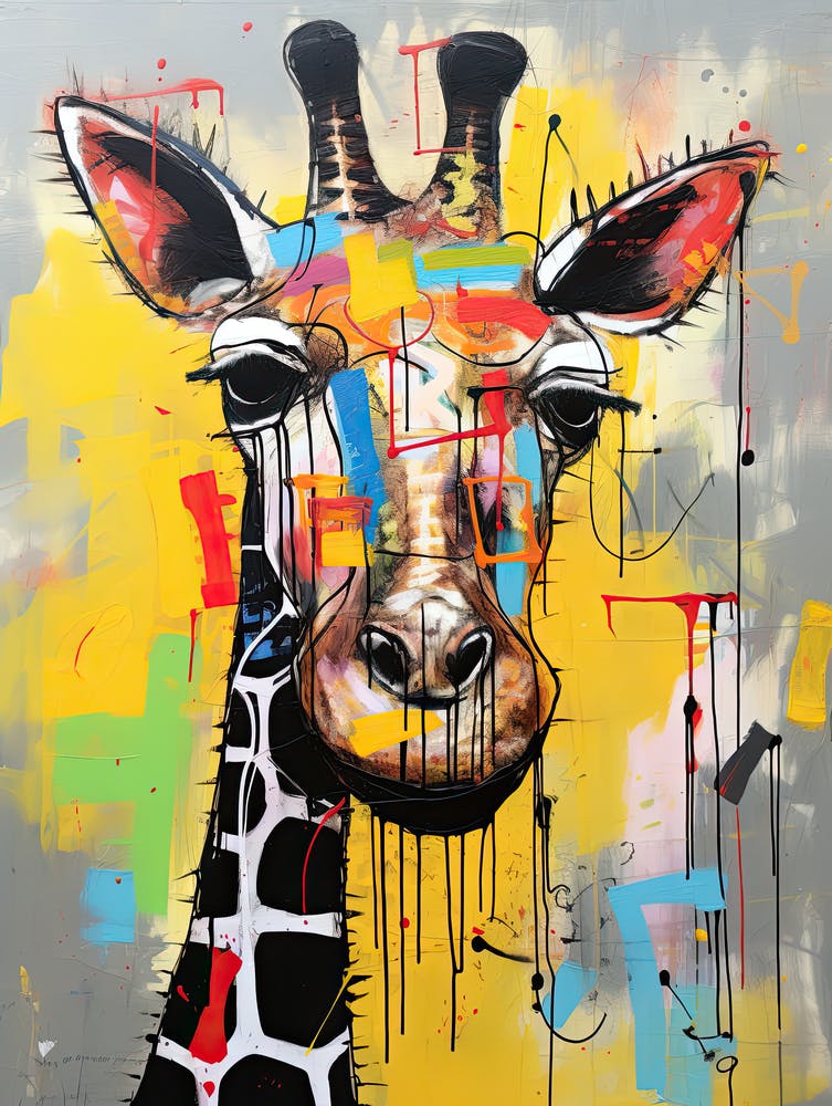 Giraffe 22 Basquiat style