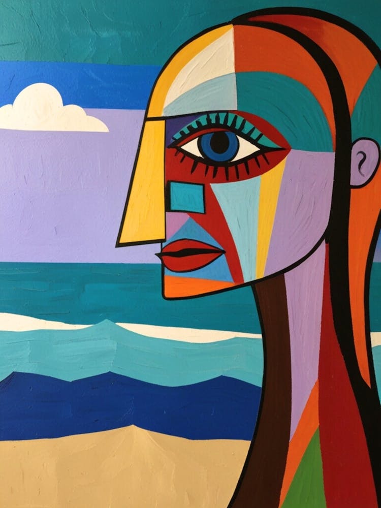 Abstract Of A Woman On The Beach
