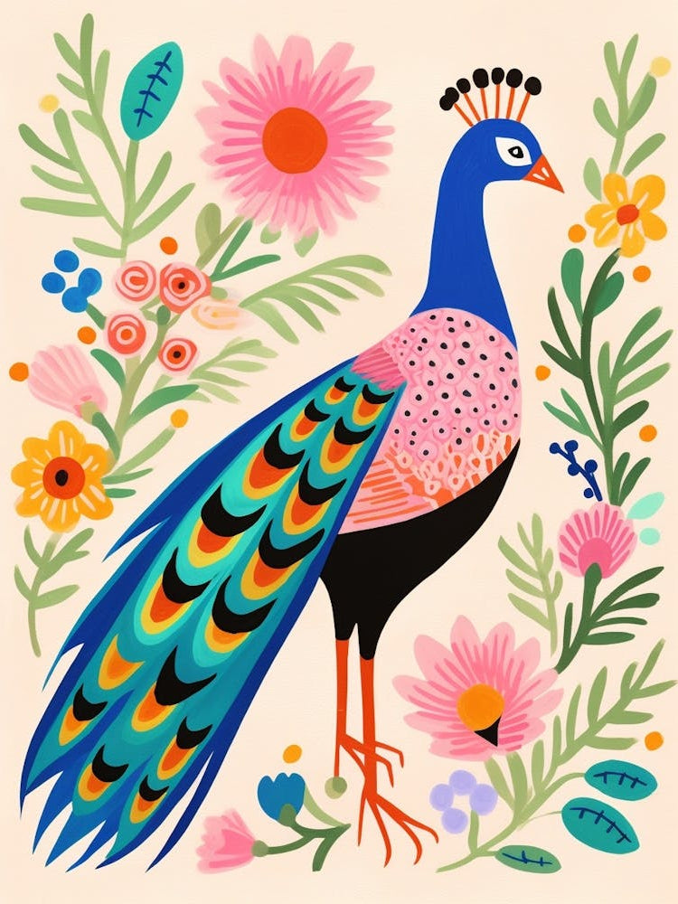 Pink Scandi Peacock 4