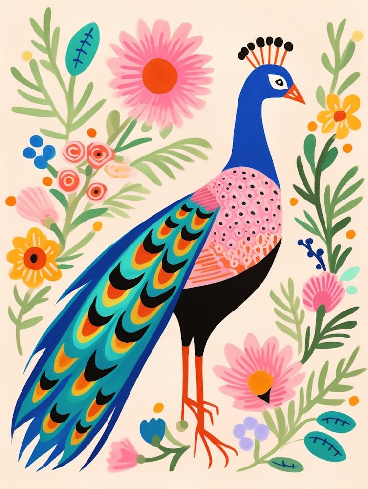 Pink Scandi Peacock 4