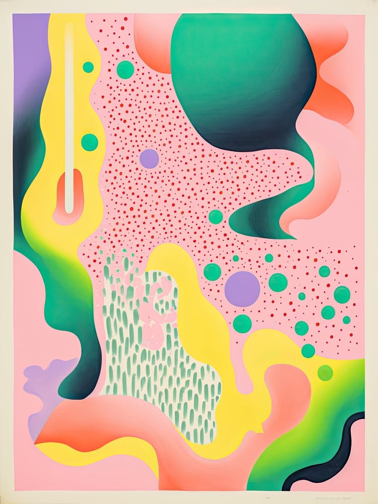 Abstract Landscape Risograph Style 15