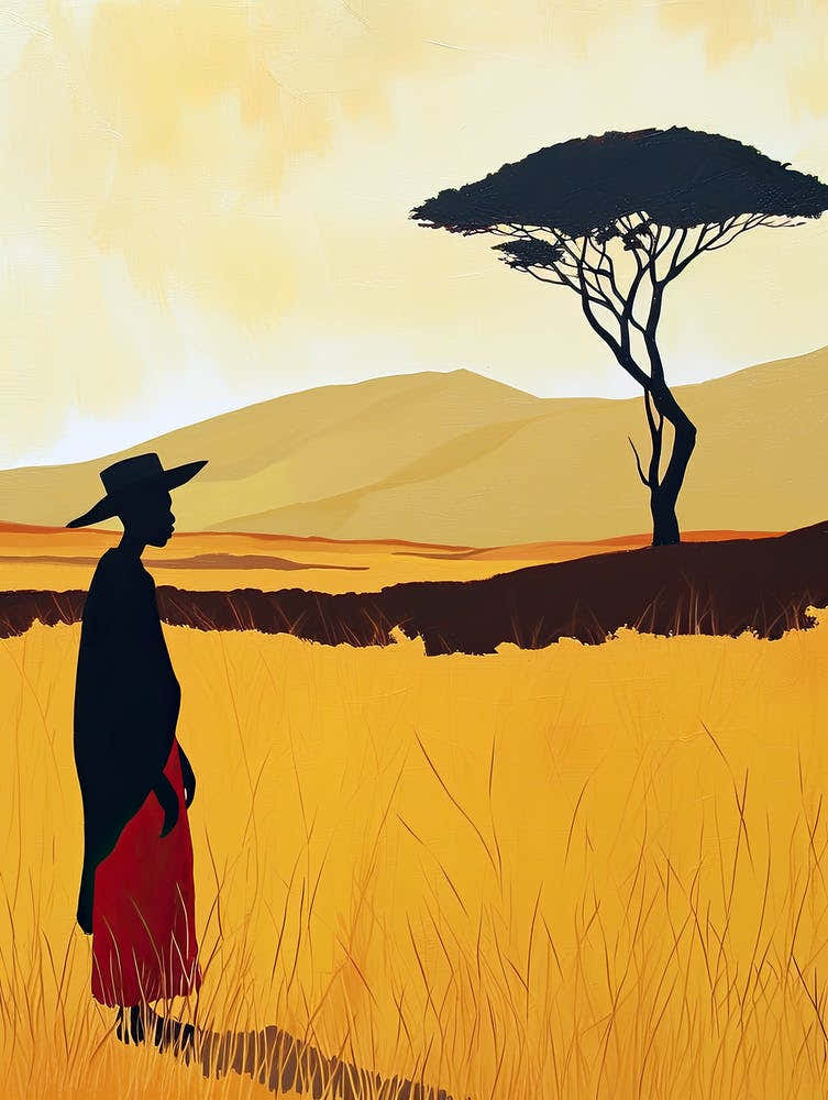 The African Woman; A Boho Doodle