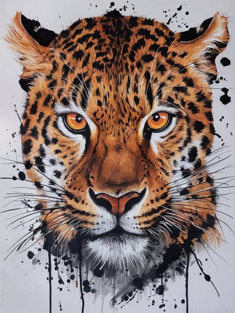 A Stunning Painting Of A Leopard S Face Showcasing Nmln56kttp6wig3oxynpfa Sexkwm30r3csiox Cx2wsw