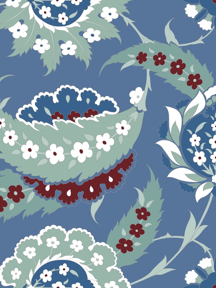 Turkish Floral Pattern Vector - Iznik — Turkish pattern