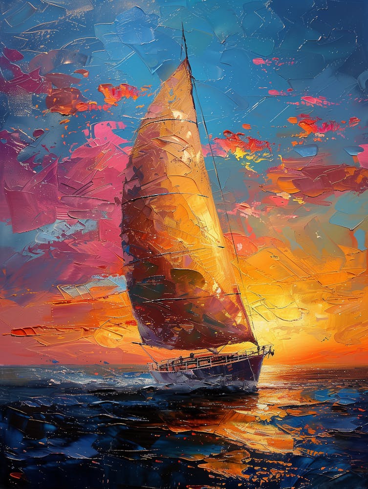 Sunset Sailboat 2