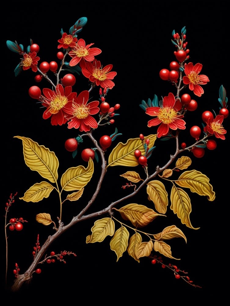 Zaubernuss 3 William Morris Stil Winterblumen