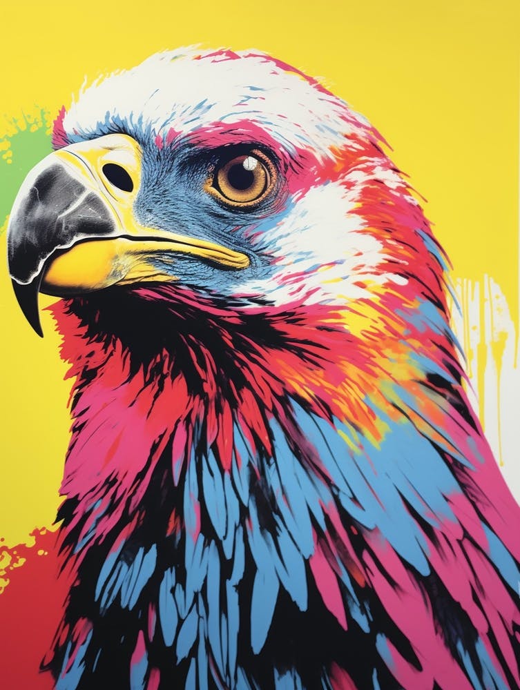 Oiseau Vautour Style Andy Warhol 1