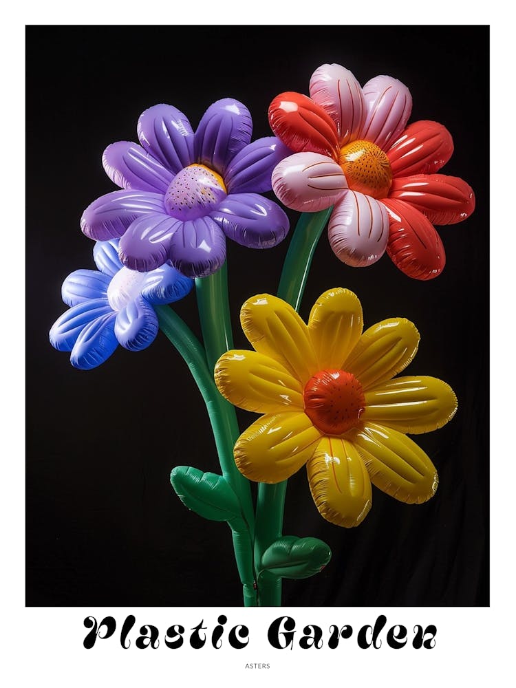 Helle aufblasbare Blumen Poster Astern 2