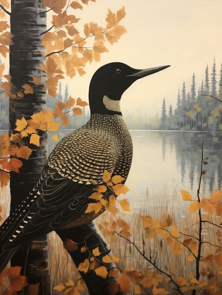 Dark And Moody Botanical Loon 1