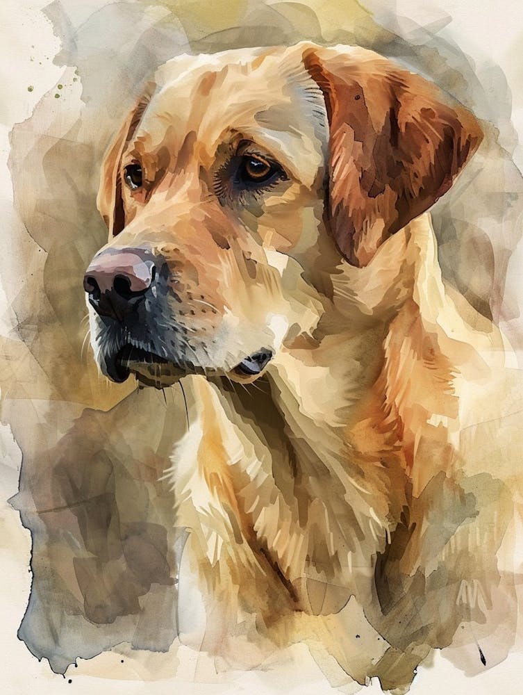 Labrador Retriever Watercolor Painting 1