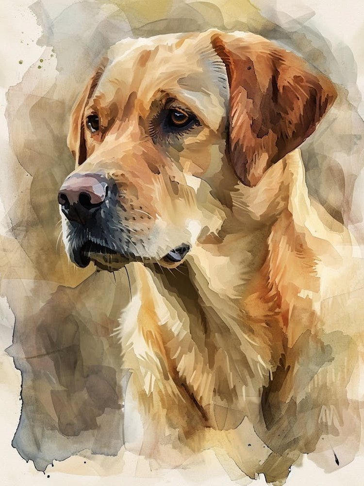 Labrador Retriever Watercolor Painting 1
