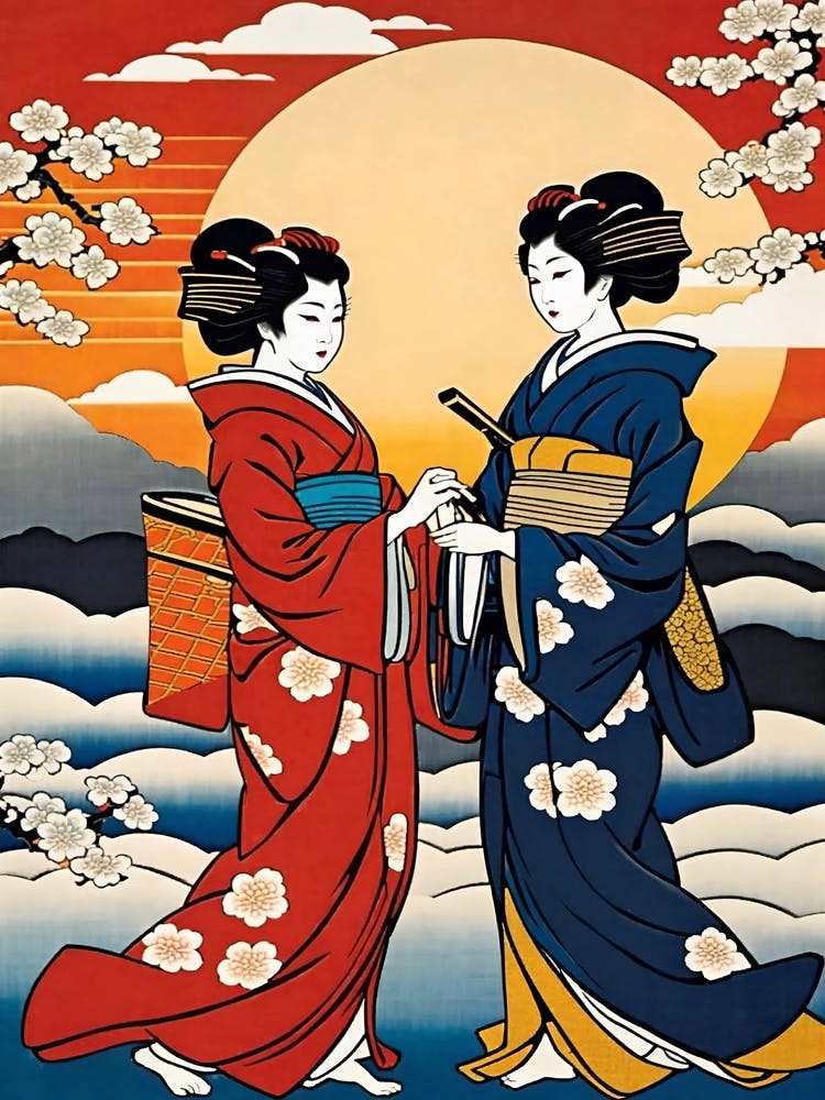 Two Geisha Women 1