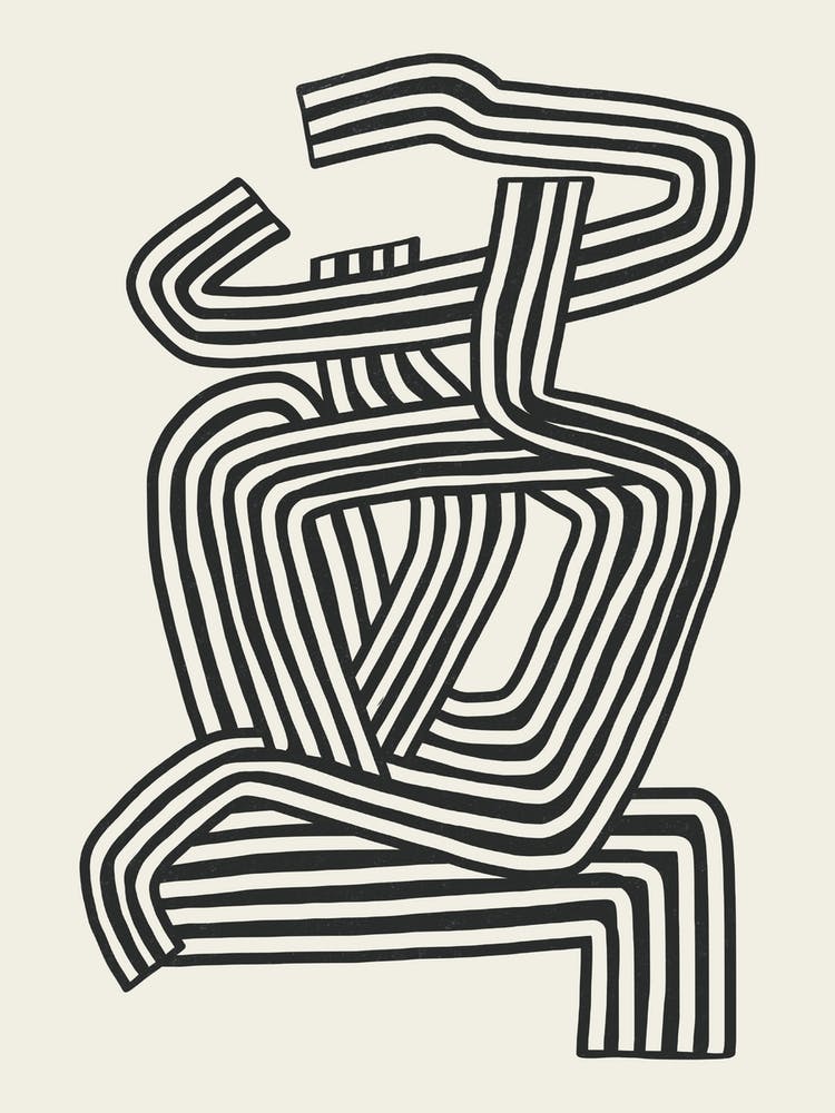 Stripe Woman Portrait