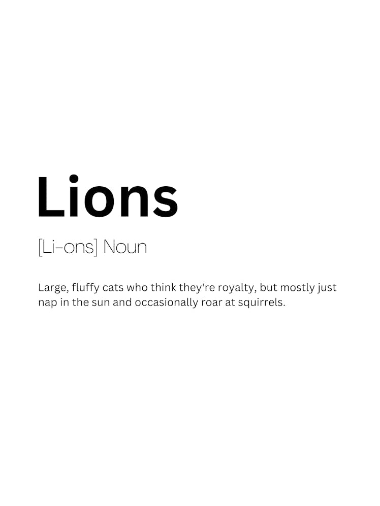 Lions Definition Meaning 1